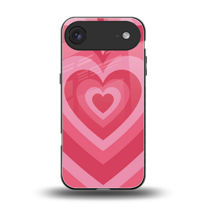 Y2K Pink Hearts back phone cover | glass case for iphone air