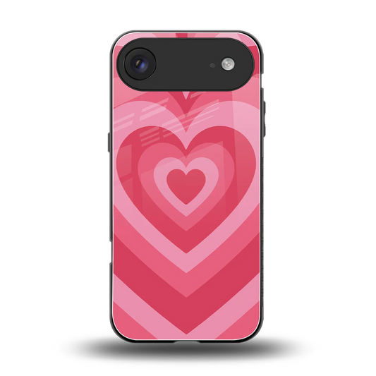 Y2K Pink Hearts back phone cover | glass case for iphone air