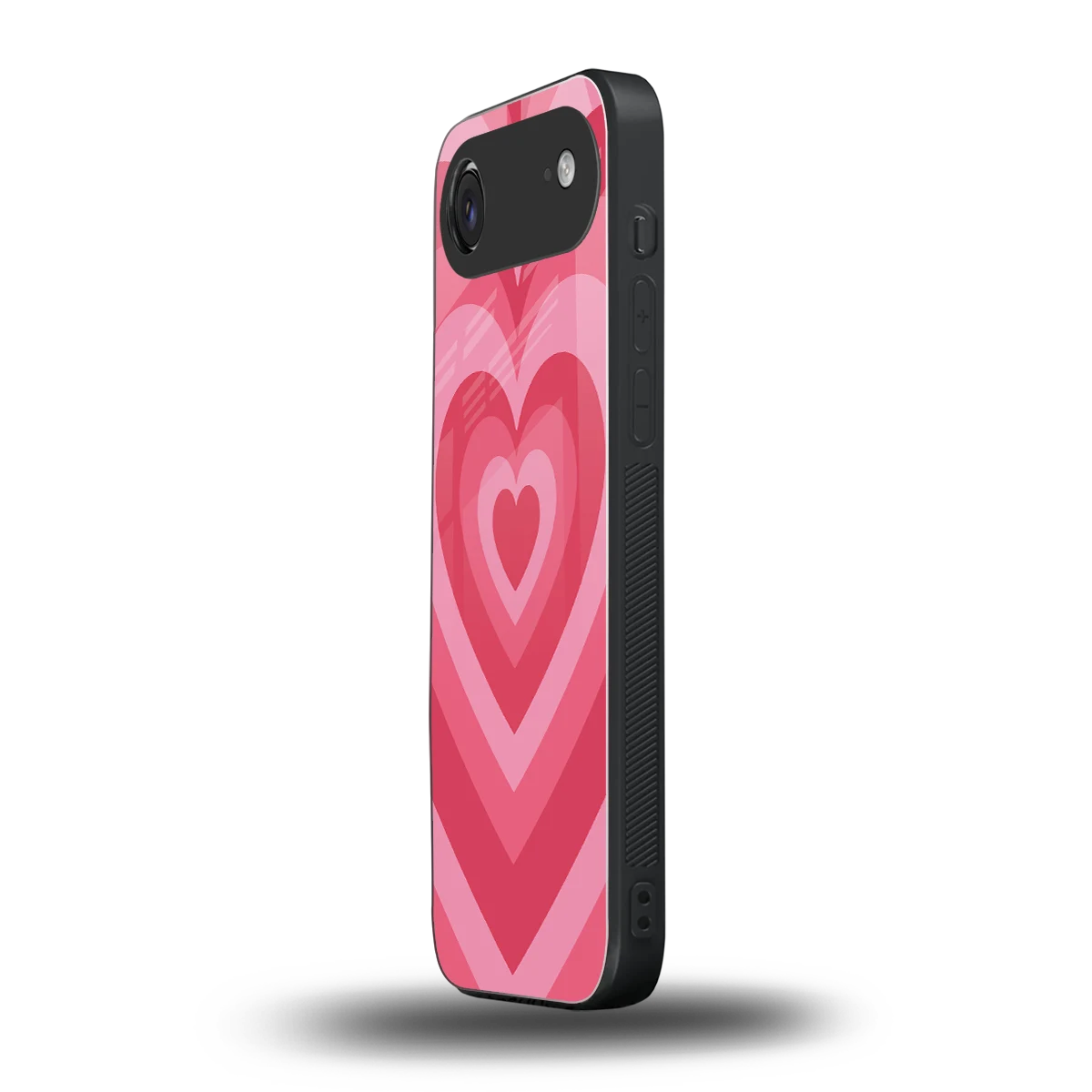 Y2K Pink Hearts iphone air mobile cover | shockproof glass phone case