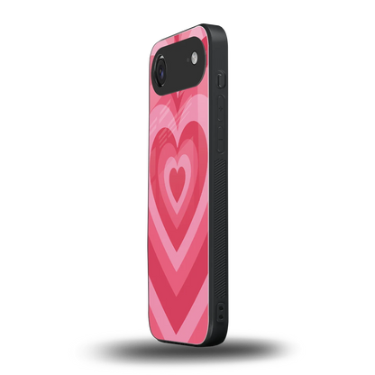 Y2K Pink Hearts iphone air mobile cover | shockproof glass phone case