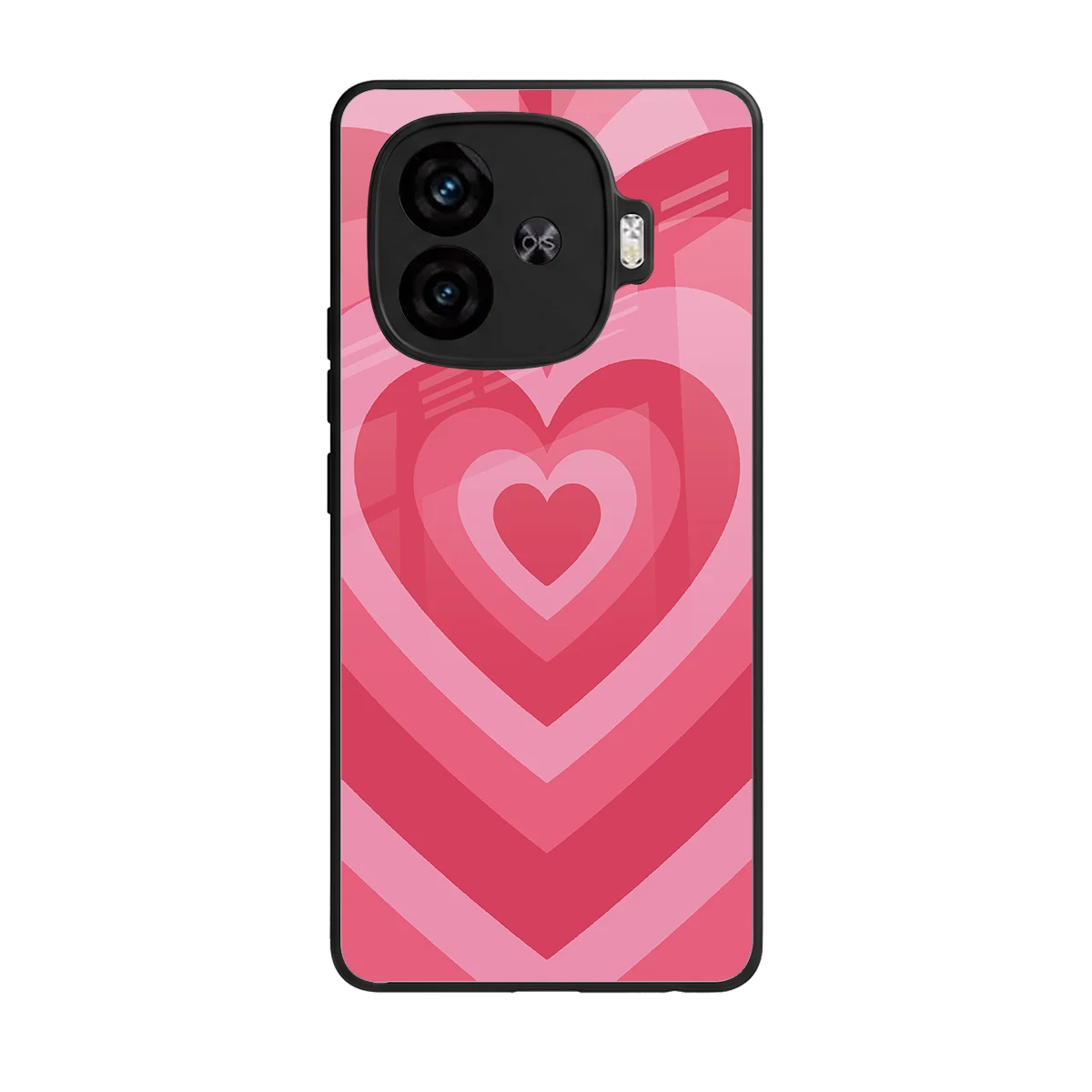 Y2K Pink Hearts back phone cover | glass case for iqoo neo 10r 5g