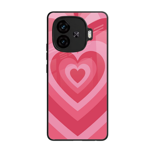 Y2K Pink Hearts back phone cover | glass case for iqoo neo 10r 5g