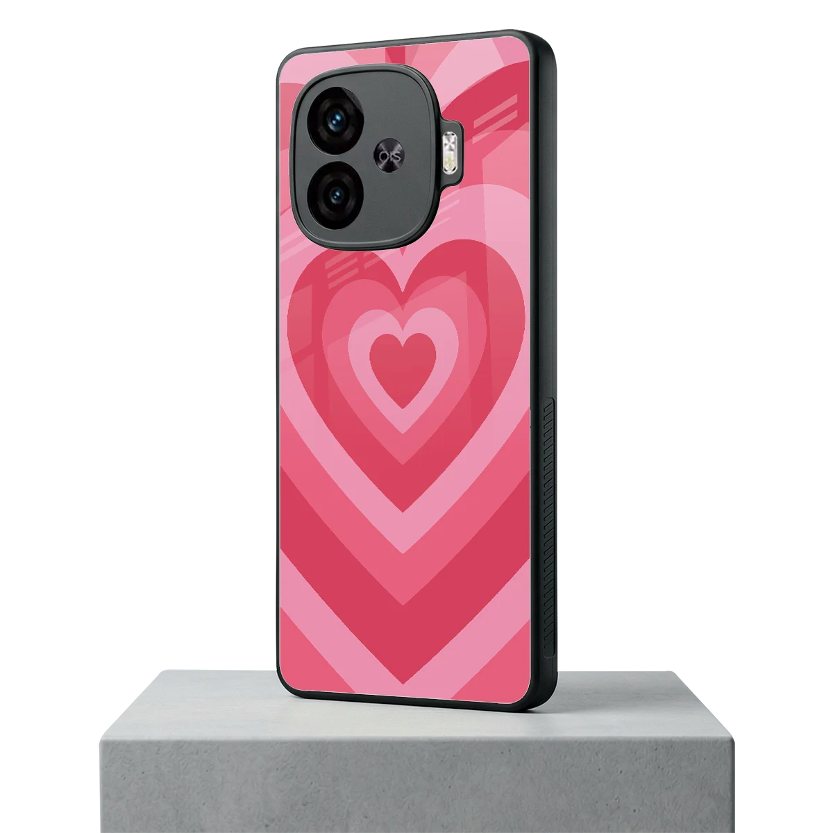 Y2K Pink Hearts iqoo neo 10r 5g mobile cover | shockproof glass phone case