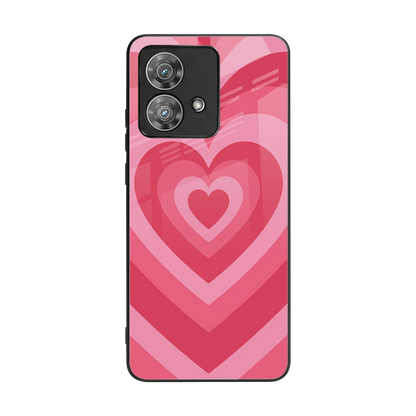 Y2K Pink Hearts back phone cover | glass case for motorola edge 40 neo 5g