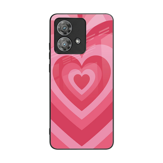 Y2K Pink Hearts back phone cover | glass case for motorola edge 40 neo 5g