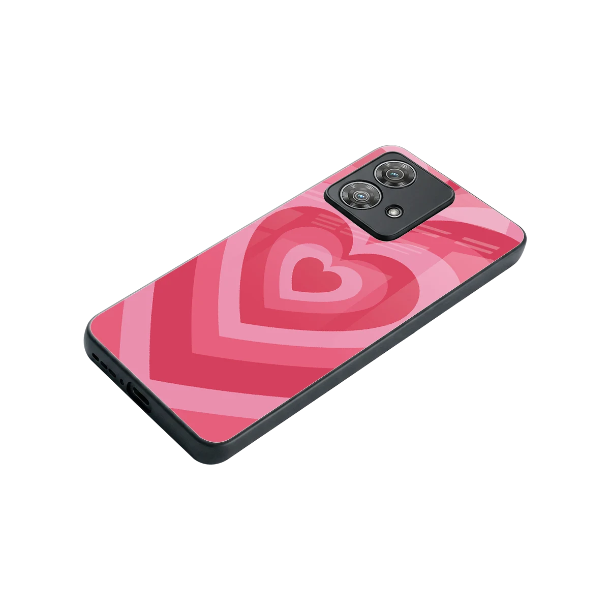 Y2K Pink Hearts stylish phone case for motorola edge 40 neo 5g | glossy glass and slim fit
