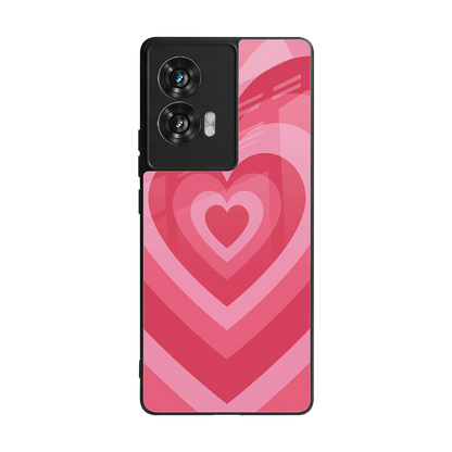 Y2K Pink Hearts back phone cover | glass case for motorola edge 50 fusion