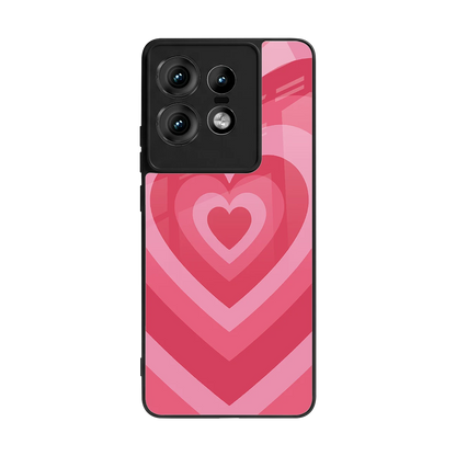 Y2K Pink Hearts back phone cover | glass case for motorola edge 50 pro