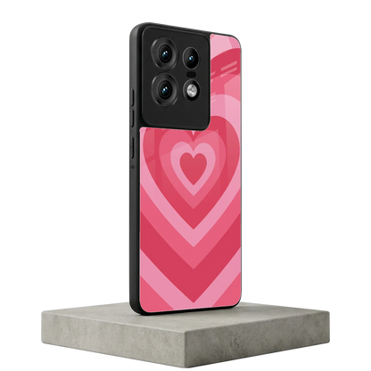 Y2K Pink Hearts motorola edge 50 pro mobile cover | shockproof glass phone case