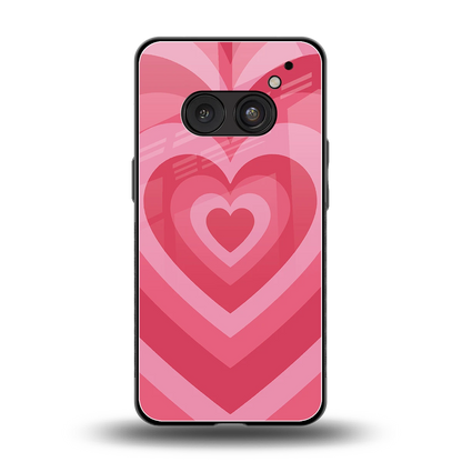 Y2K Pink Hearts back phone cover | glass case for nothing phone 2a plus