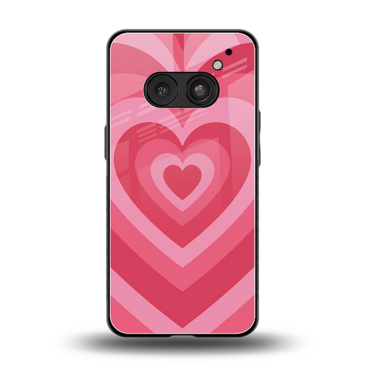Y2K Pink Hearts back phone cover | glass case for nothing phone 2a plus