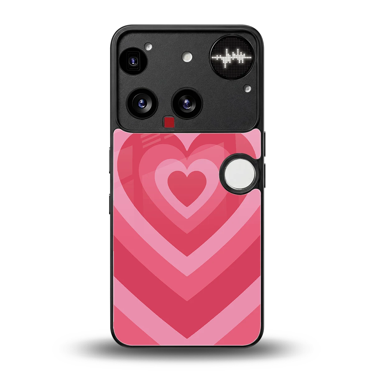 Y2K Pink Hearts back phone cover | glass case for nothing phone 3