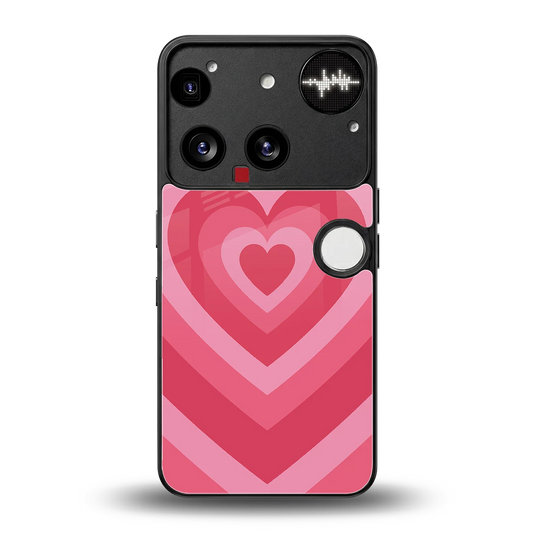 Y2K Pink Hearts back phone cover | glass case for nothing phone 3