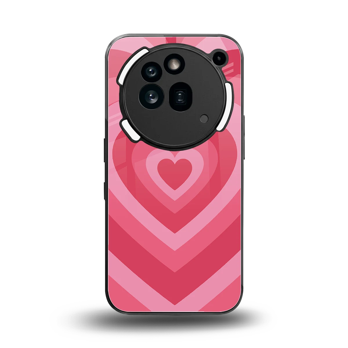 Y2K Pink Hearts back phone cover | glass case for nothing phone 3a pro