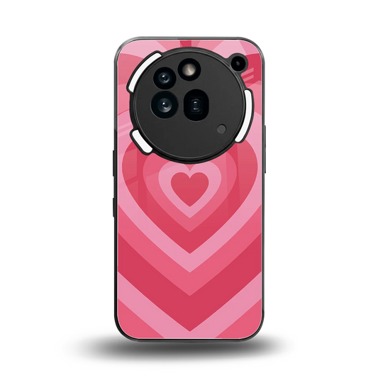 Y2K Pink Hearts back phone cover | glass case for nothing phone 3a pro
