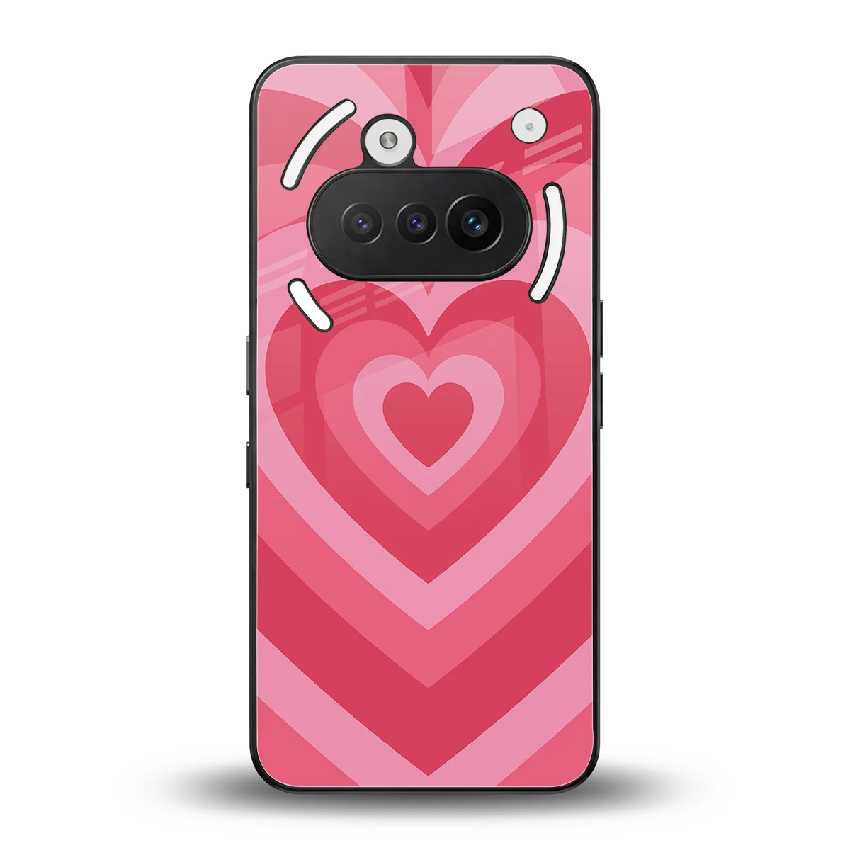 Y2K Pink Hearts back phone cover | glass case for nothing phone 3a