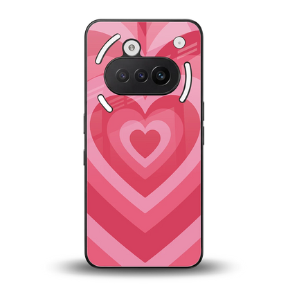 Y2K Pink Hearts back phone cover | glass case for nothing phone 3a