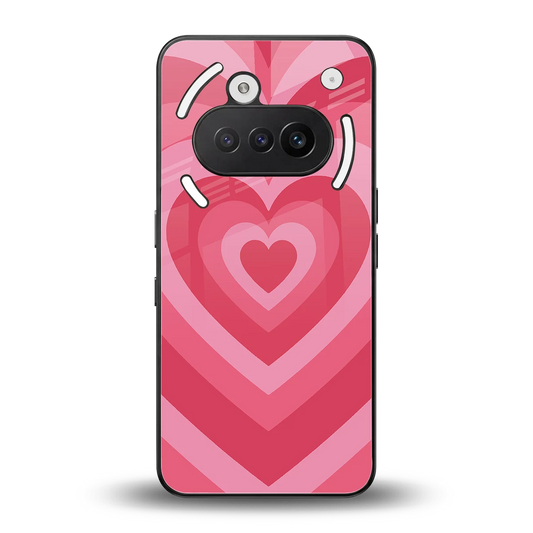 Y2K Pink Hearts back phone cover | glass case for nothing phone 3a