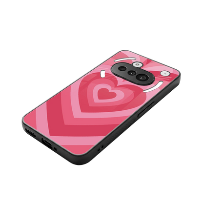 Y2K Pink Hearts stylish phone case for nothing phone 3a | glossy glass and slim fit