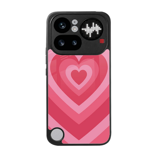 Y2K Pink Hearts back phone cover | glass case for nothing phone 4a pro
