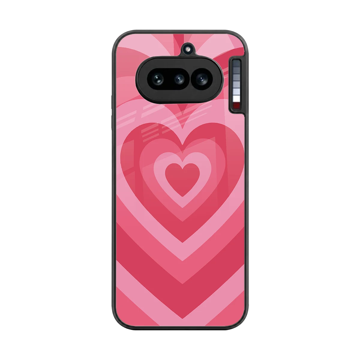 Y2K Pink Hearts back phone cover | glass case for nothing phone 4a
