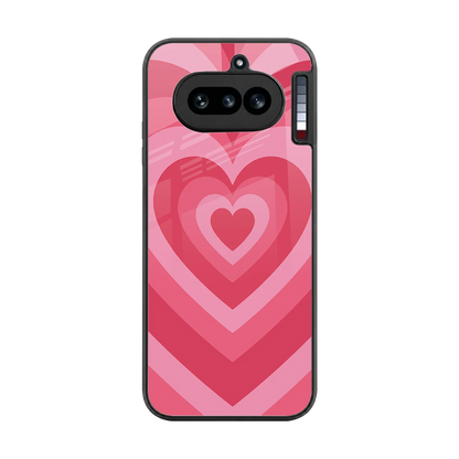Y2K Pink Hearts back phone cover | glass case for nothing phone 4a