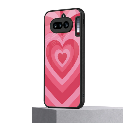 Y2K Pink Hearts nothing phone 4a mobile cover | shockproof glass phone case