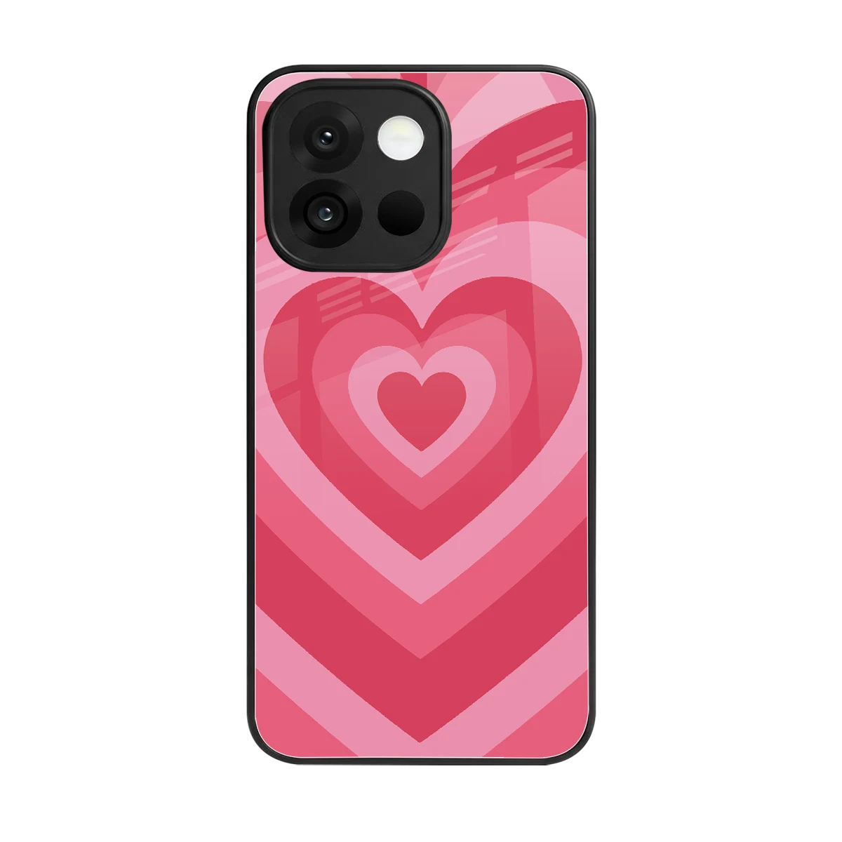 Y2K Pink Hearts back phone cover | glass case for oneplus 13s