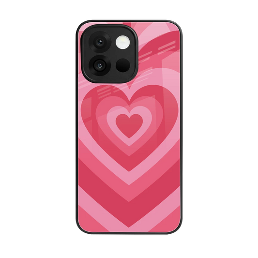 Y2K Pink Hearts back phone cover | glass case for oneplus 13s