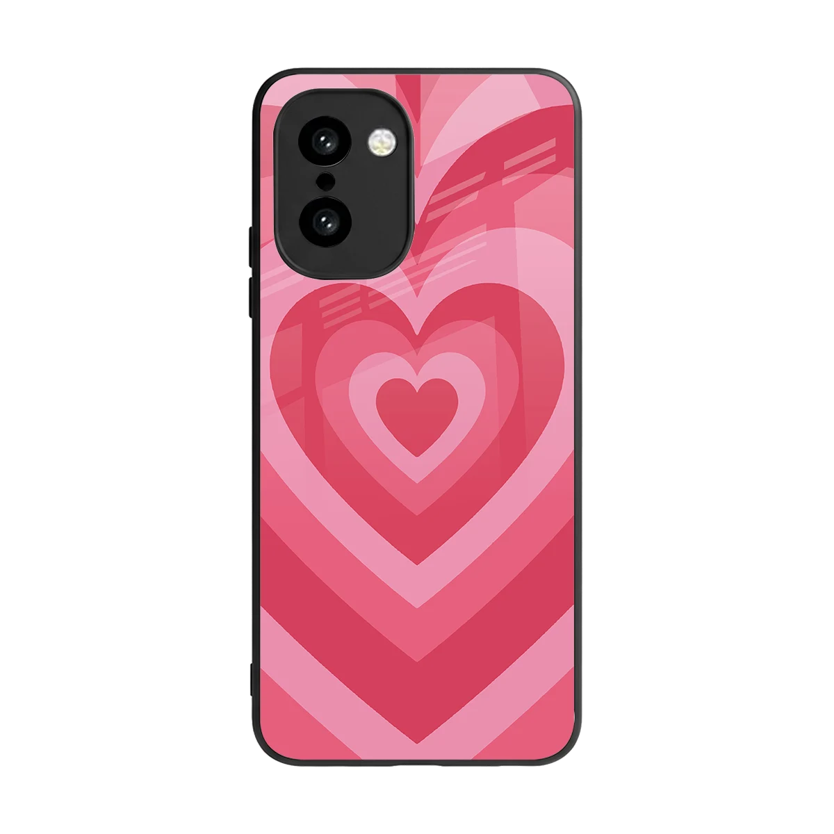Y2K Pink Hearts back phone cover | glass case for oneplus 15r