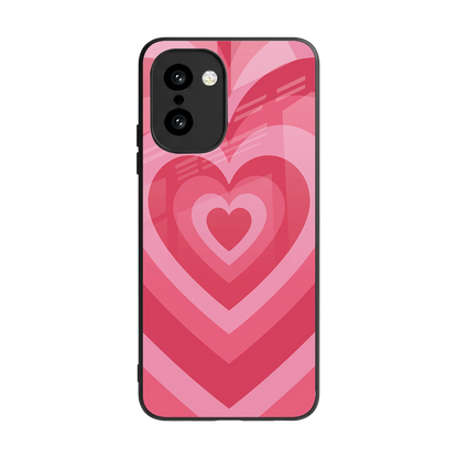 Y2K Pink Hearts back phone cover | glass case for oneplus 15r