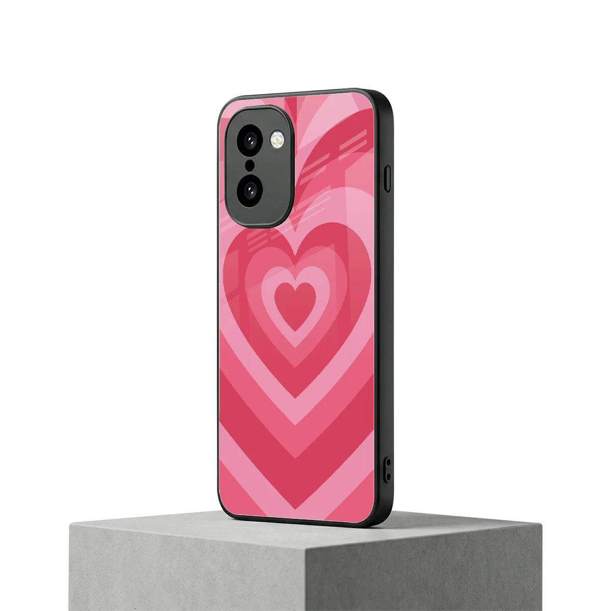 Y2K Pink Hearts oneplus 15r mobile cover | shockproof glass phone case