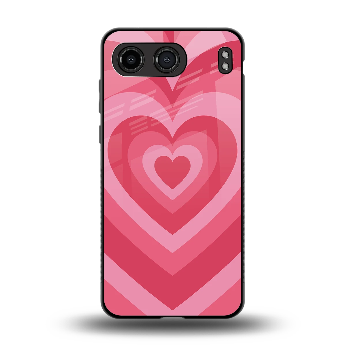 Y2K Pink Hearts back phone cover | glass case for oneplus nord 4