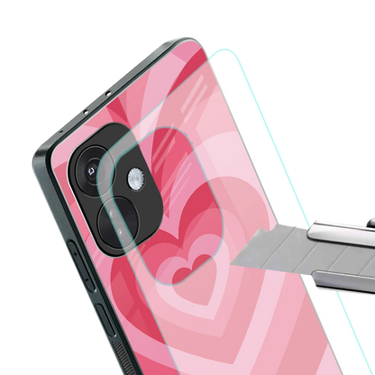 Y2K Pink Hearts stylish phone case for oneplus nord ce 3 | glossy glass and slim fit