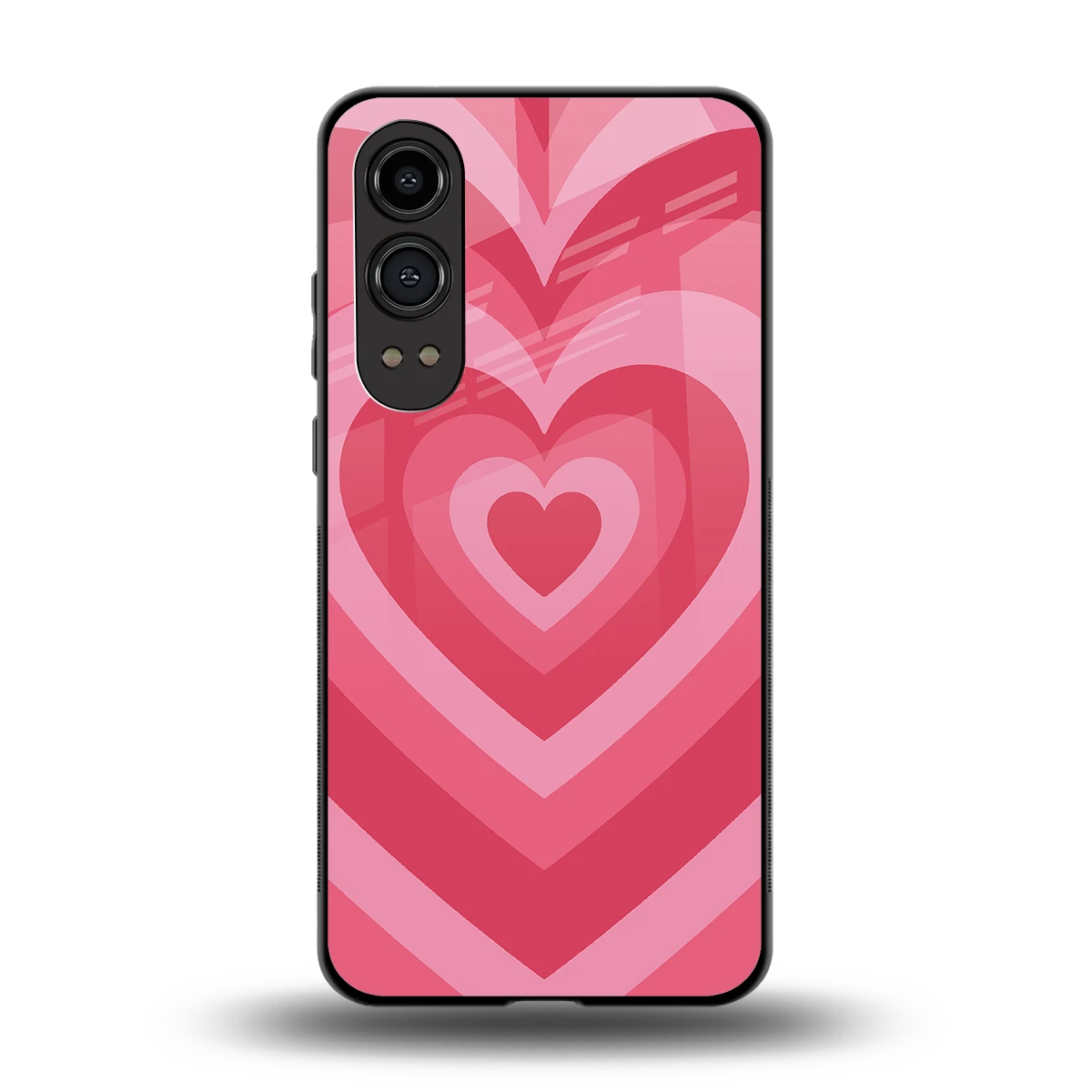 Y2K Pink Hearts back phone cover | glass case for oneplus nord ce 4 lite