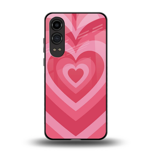 Y2K Pink Hearts back phone cover | glass case for oneplus nord ce 4 lite