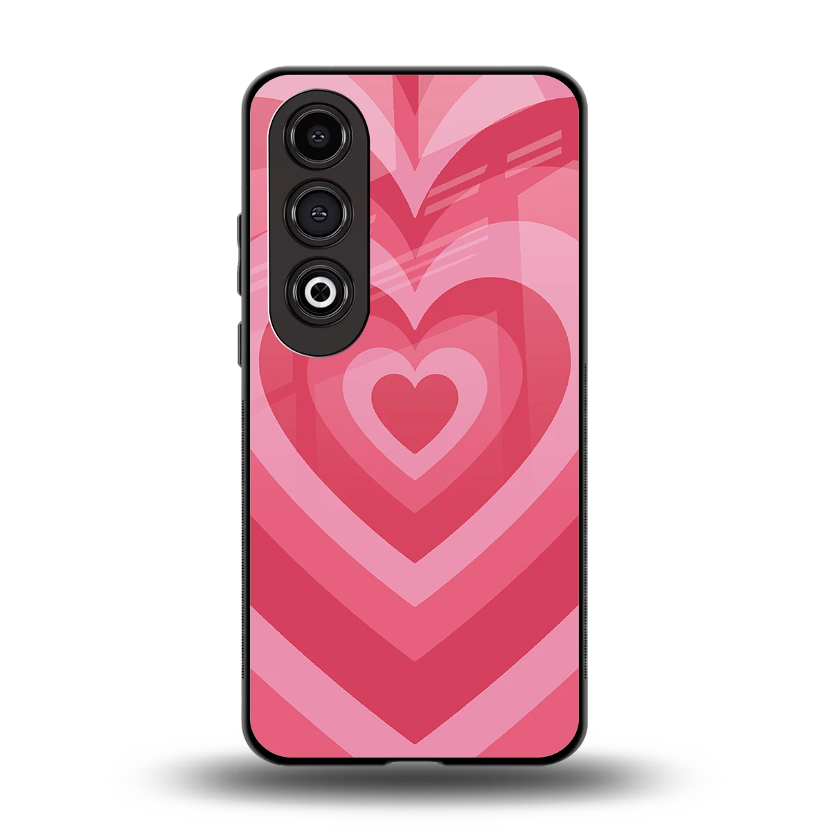 Y2K Pink Hearts back phone cover | glass case for oneplus nord ce 4