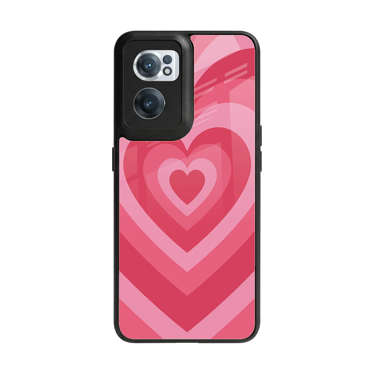 Y2K Pink Hearts back phone cover | glass case for oneplus nord ce 2