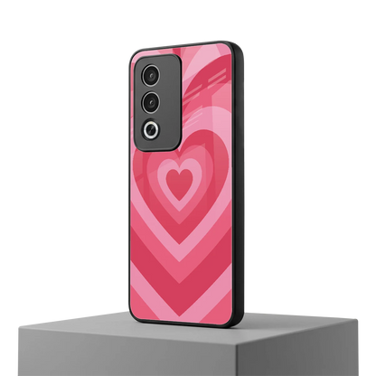 Y2K Pink Hearts oppo a3 pro mobile cover | shockproof glass phone case