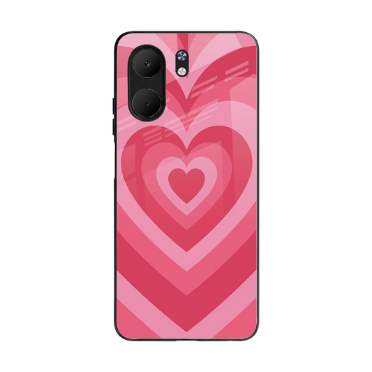 Y2K Pink Hearts back phone cover | glass case for oppo a5x 5g