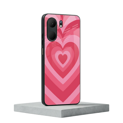 Y2K Pink Hearts oppo a5x 5g mobile cover | shockproof glass phone case