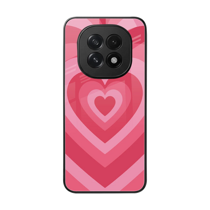 Y2K Pink Hearts back phone cover | glass case for oppo f29 5g