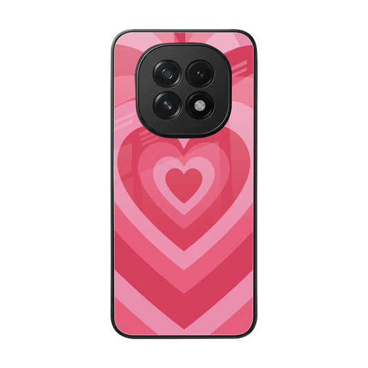 Y2K Pink Hearts back phone cover | glass case for oppo f29 5g