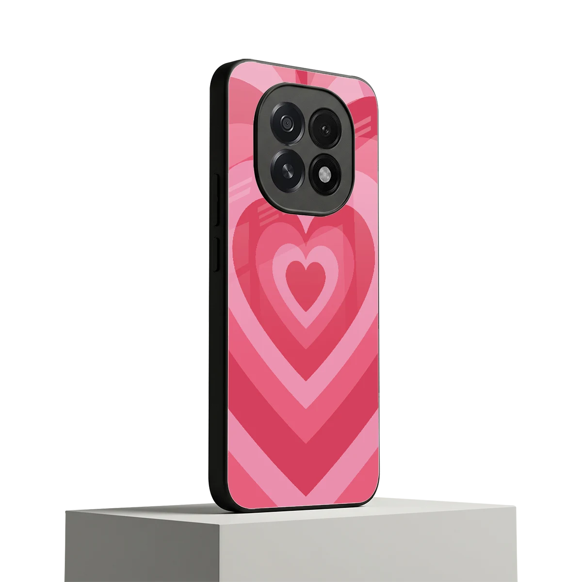 Y2K Pink Hearts oppo f29 5g mobile cover | shockproof glass phone case