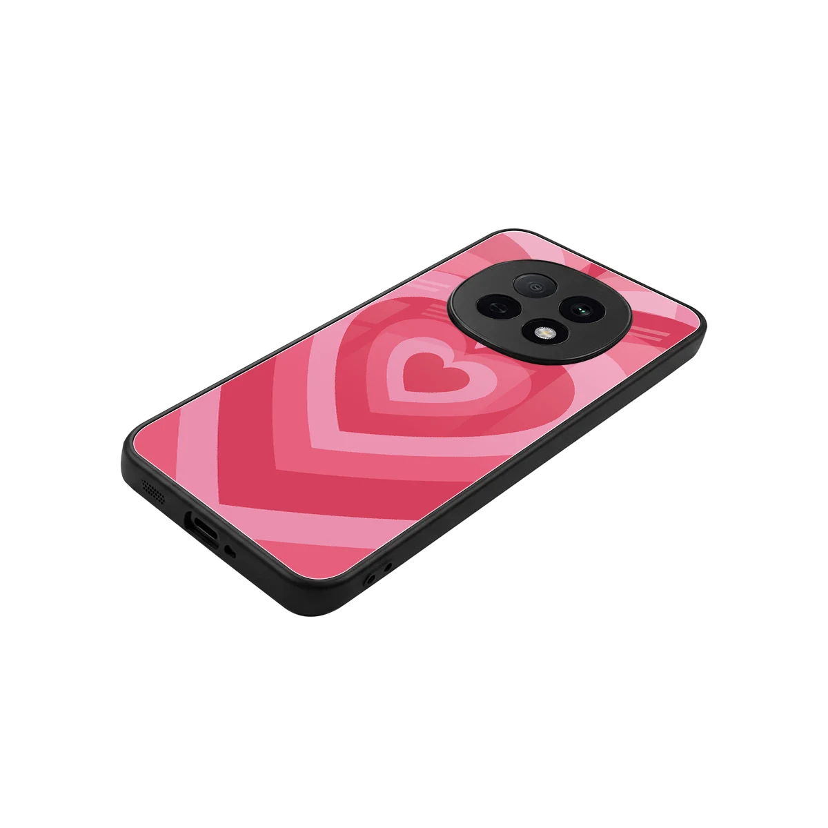 Y2K Pink Hearts stylish phone case for oppo f29 pro 5g | glossy glass and slim fit
