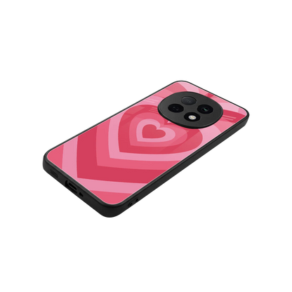 Y2K Pink Hearts stylish phone case for oppo f29 pro 5g | glossy glass and slim fit