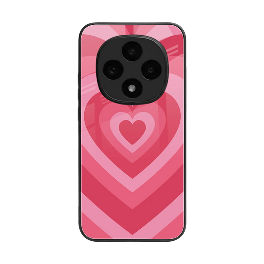 Y2K Pink Hearts back phone cover | glass case for oppo f31 pro 5g