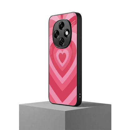 Y2K Pink Hearts oppo f31 pro 5g mobile cover | shockproof glass phone case