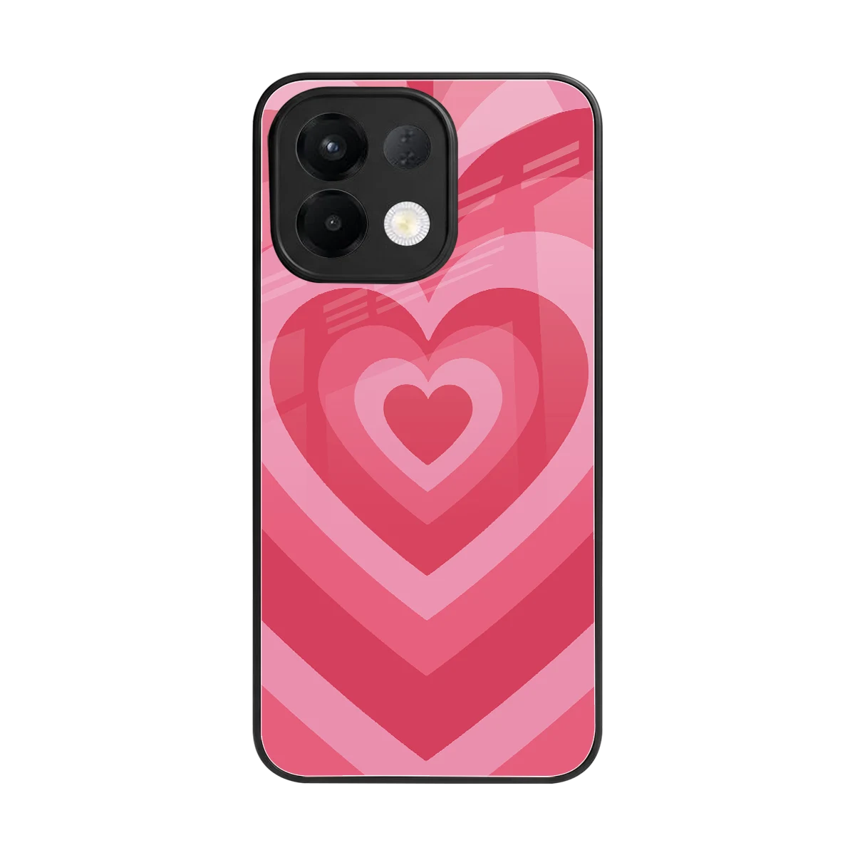 Y2K Pink Hearts back phone cover | glass case for oppo k13 5g