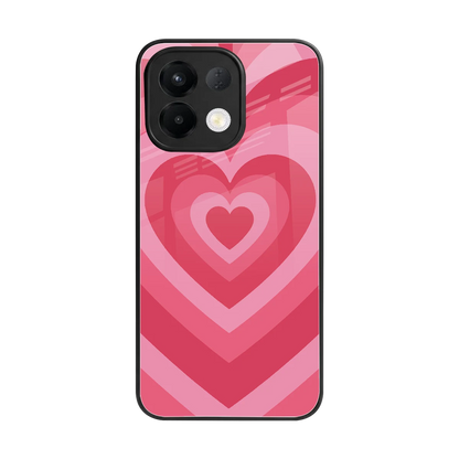 Y2K Pink Hearts back phone cover | glass case for oppo k13 5g